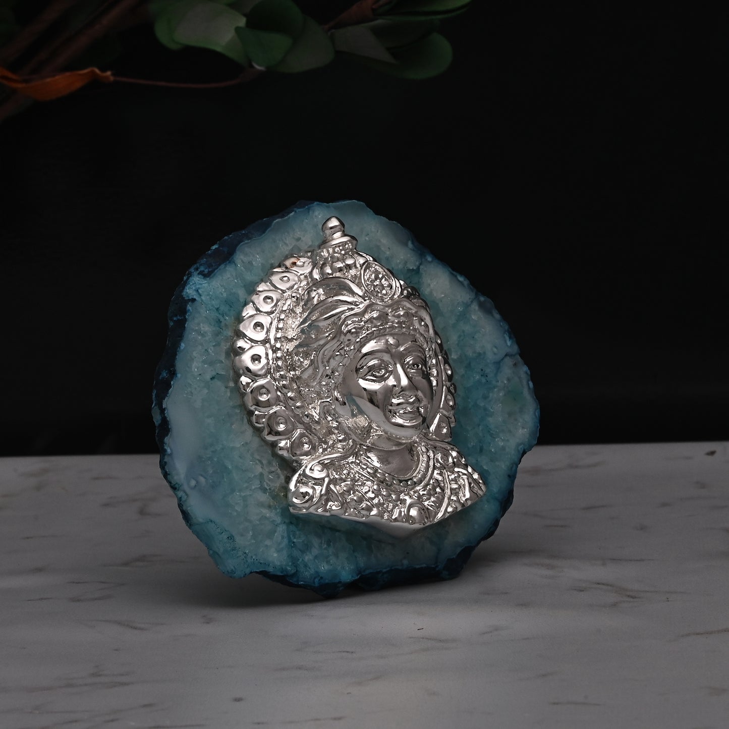 Laxmi ji Face On Semi Precious Stone